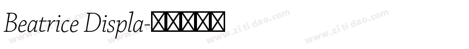 Beatrice Displa字体转换